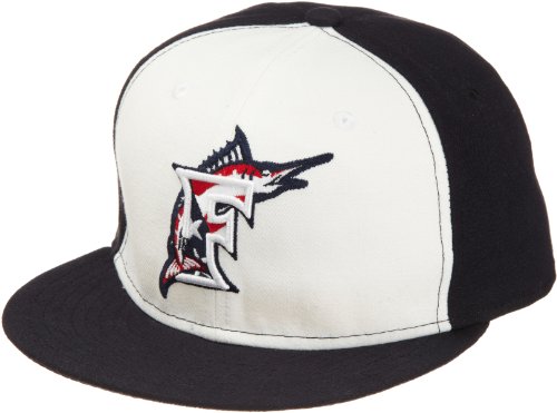 New Era MLB Men's Florida Marlins 2011 Stars And Stripes 59Fifty Cap (White/Navy, 8)