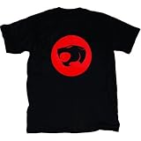  : Thundercats Felt Flocked Logo Black Adult T-shirt