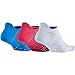 Nike Women's Dri-FIT 3-Pair Tab No-Show 3-Pack Socks (Small, White/Blue/Vivid Pink)