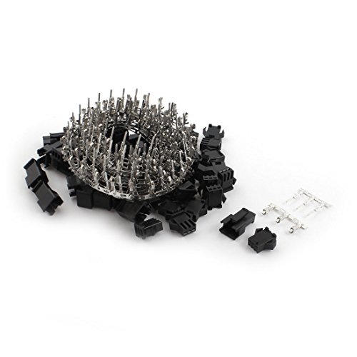 25 Sets Black Plastic Housing 3Pin Male Female JST SM Series Connector