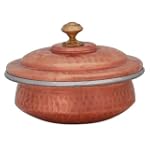 Tableware Copper Serving Bowl with Lid Dinnerware for Indian Cuisine