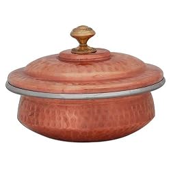 Dinnerware Copper Serving Bowl with Lid 5 inches
