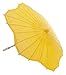 Quasimoon PaperLanternStore.com 32 Inch Yellow Paper Parasol Umbrella, Scallop Shaped