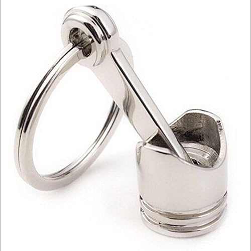 Engine Piston Keychain Polished Chrome Creative Hot Auto Parts Model Key Chain Ring Key Fob Keyring