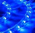 Blue 3.3 FT 110V-120V LED Rope light Kit, 1.0" LED spacing, Christmas Lighting, Outdoor rope light