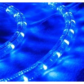Blue 100 FT 110V-120V LED Rope light Kit, 1.0" LED spacing, Christmas Lighting, Outdoor rope light