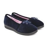 Womens/Ladies Plain Indoor Footwear/Slippers with Bow