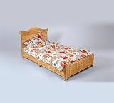 Hansen Rattan 3765/100C Peddigrohrbett Color gebeizt honig / ohne Rahmen, Matratze und Bettw&auml;sche / B 113 T 210 H 35/103 cm