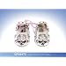 Christening Silver Plated Pink Swarovski Crystal Baby Boots