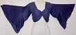 Navy Blue Bra Front Cotton Choli/Blouse with Silk Sleeves