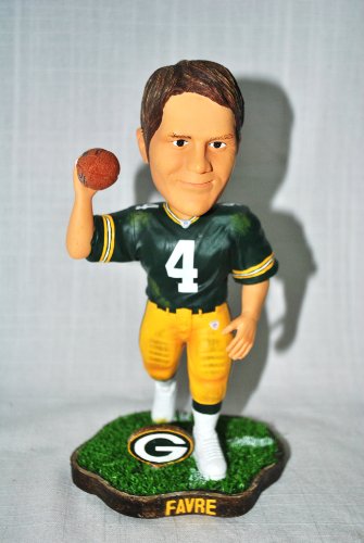 Green bay Packers #7 Brett Favre rare action pose #2 Forever Collectibles NEW IN BOX FOOTBALL BOBBLE HEAD 8″ bobblehead