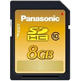 Panasonic 8 GB High Speed 22MB/s SDHC Class 10 Memory Card RP-SDW08GU1K