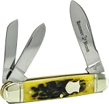 Hammer Brand HB11 Stockman Folding Knife, Brown Pick Bone