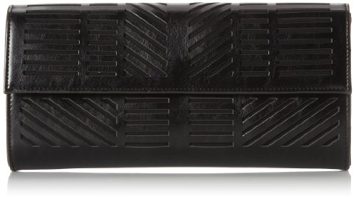 BCBG Moto Geometric Perforated Clutch Evening Bag