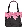 Large Bow Bucket Purse - HotPink/Black