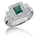 1.45 Ct Diamond Emerald Ring Engagement Emerald cut 14k White Gold 1.45 Ct Diamond Emerald Ring Engagement Emerald cut 14k White Gold