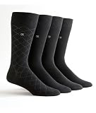 Calvin Klein Men's Holiday Diamond Mid-Calf Dress Socks 4-Pack Hosiery