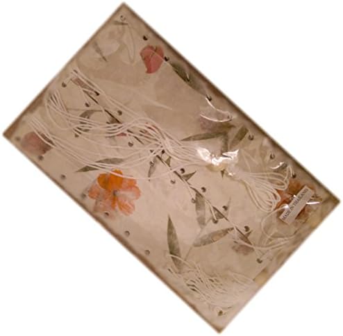 Fai 12 inch Mulberry Paper Mache Hexagonal Hanging Lantern - with flowers