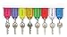 PM Company SecurIT Eight Key Wall Rack, 10.5 x 2.5 Inches, White/Multi-Colored Tags, 10/Carton (04991)
