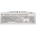 Large Print USB Computer Keyboard (White with Black Letters) for Visually Impaired Individuals with Low Vision