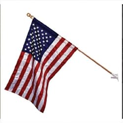 Heath Deluxe Decorative Nylon Flag Kit With 4' Flag + Pole