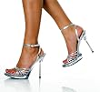 5 Inch Sexy Strappy Shoe High Heel Sandal Shoe Open Toe Silver Shoes