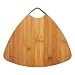 Lipper International 8843 Bamboo Triangular Cutting Board with Metal Hanger