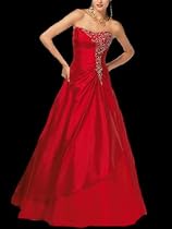 LINDA'S PROM DRESS,BRIDESMAID DRESS IN RED (B101)