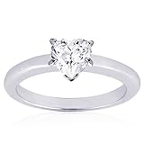 GIA Certified Solitaire Diamond Engagement Ring in White Gold with a 1.05 Carat F Color VS2 Clarity Heart Cut Diamond GIA Certified Solitaire Diamond Engagement Ring in White Gold with a 1.05 Carat F Color VS2 Clarity Heart Cut Diamond