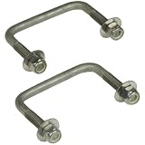 Stainless Steel U-Bolt, 3-1/8W x 3L, pair