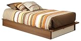 Latte Collection Twin Platform Storage Bed in Walnut and Cream Finish By South Shore Furniture