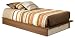 Latte Collection Twin Platform Storage Bed in Walnut and Cream Finish By South Shore Furniture