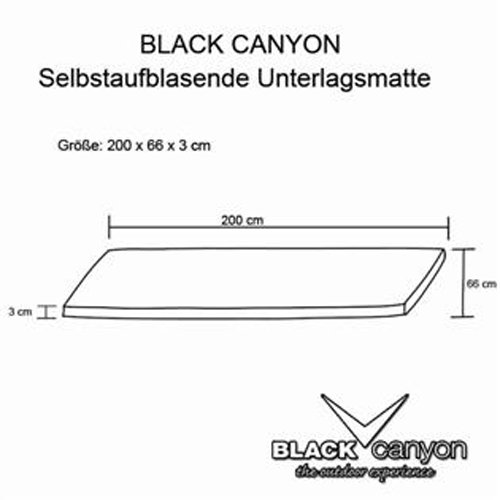 Black Canyon BC4193 Matelas auto-gonflable 200 x 66 x 3 cm Vert