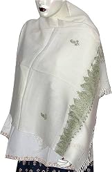 Wrap Dress Stoles Wool Embroidery India 80 x 27 inches