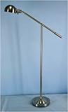 Grandrich G-1010 ST Classic Reading Floor Lamp in Satin Steel