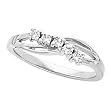 14K White Gold Diamond Five-Stone Anniversary Ring - 0.15 Ct.