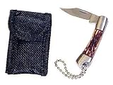 QUALITY Bone Handle Keychain Knife