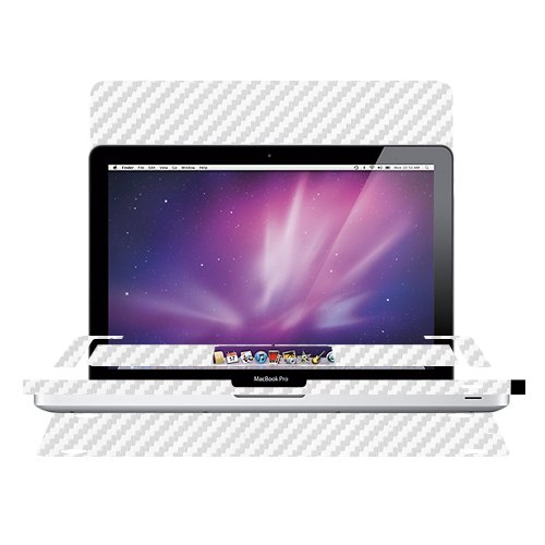 Skinomi TechSkin -Silver Carbon Fiber FILM Shield for Apple MacBook Pro 13-in. 2010