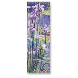 Iris and Water Lilies - Double-sided Bookmark