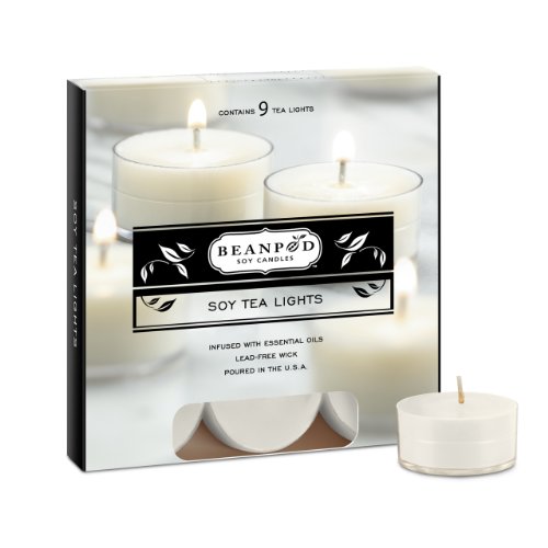 See Beanpod Candles Unscented, Tea Light, 9-count