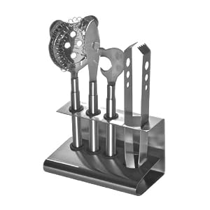 Mr. Ice Bucket 265-4 Stainless Steel 5-Piece Bar Tool Set