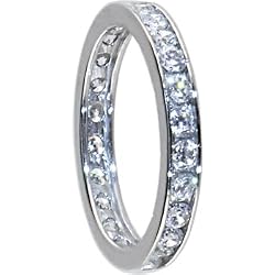 Sterling Silver 925 Cubic Zirconia Eternity Toe Ring