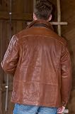 Men's Stuart Leather Jacket, SCOTCH, Size 40