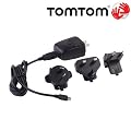 TOMTOM ORIGINAL OEM USB HOME CHARGER AC ADAPTER WITH INTERNATIONAL POWER CONNECTOR SET FOR TOMTOM ONE 125 130 140 145 XL 325 330 335 340 350 355 XXL 535 540 550 GO 520 530 540 550 620 630 640 720 730 740 750 920 930 940 950 1000 1005 S SE T LIVE GPS NAVIGATOR (PN PN 9A00.280 / 9N00.102)