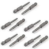 uxcell 六角ドライバービット　ドライバービット　磁性3mmヒント　10個　磁性デザイン　製