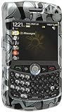 Premium Designer Hard Crystal Snap-on Case for Blackberry Curve 8330 Case - Cool Exotic Black Skull Print