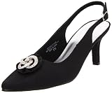 Annie Shoes Women's Betsy Slingback Pump,Black Micro,7 M US