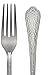 Farberware 45-Piece Pepper Mirror/Hammered Flatware Silverware Set, Stainless Steel, Service for 8, Includes Forks/Spoons/Knives