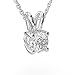 PARIKHS Round Cut Diamond Solitaire Pendant Premium Quality in 14k White & Yellow Gold ( G-H color, SI1 clarity)