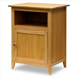 Winsome Wood End Table/Night Stand with Door and Shelf, Natural